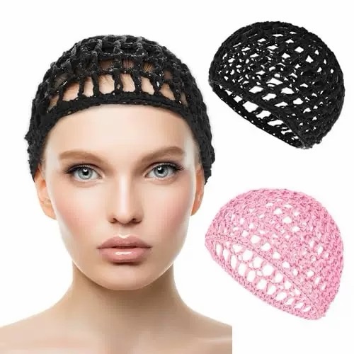Pack x12 Gorros de Red tejidos elasticos surtidos colores