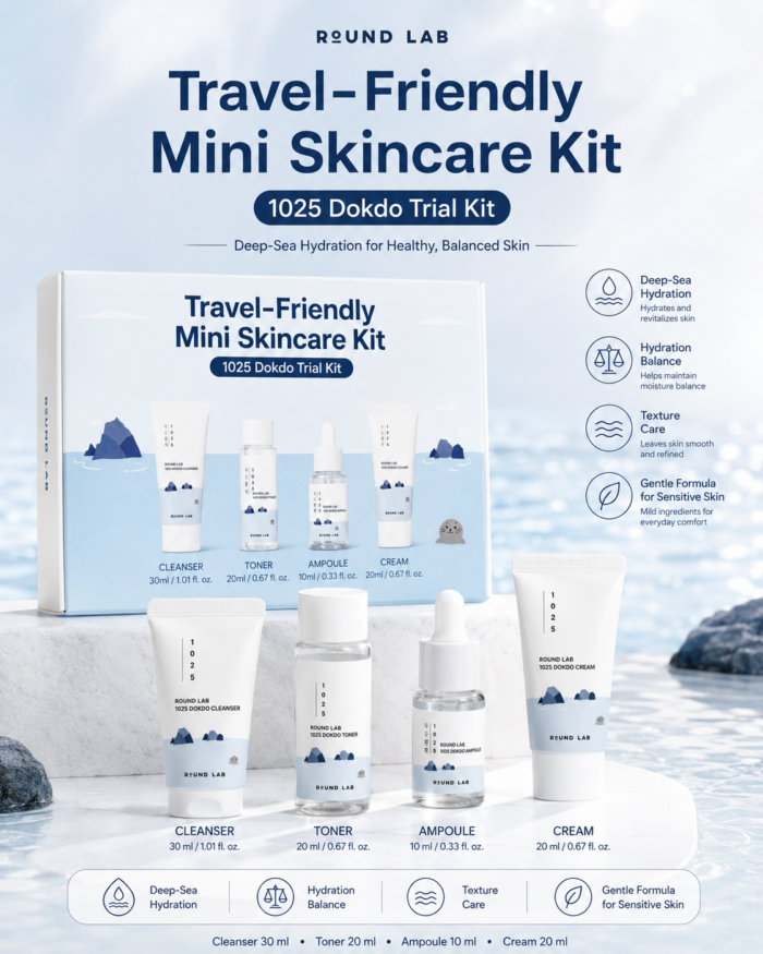 Kit viajero 4 pasos 1025 Dokdo Trial Kit Round Lab ORIGINAL – Tienda Sofia