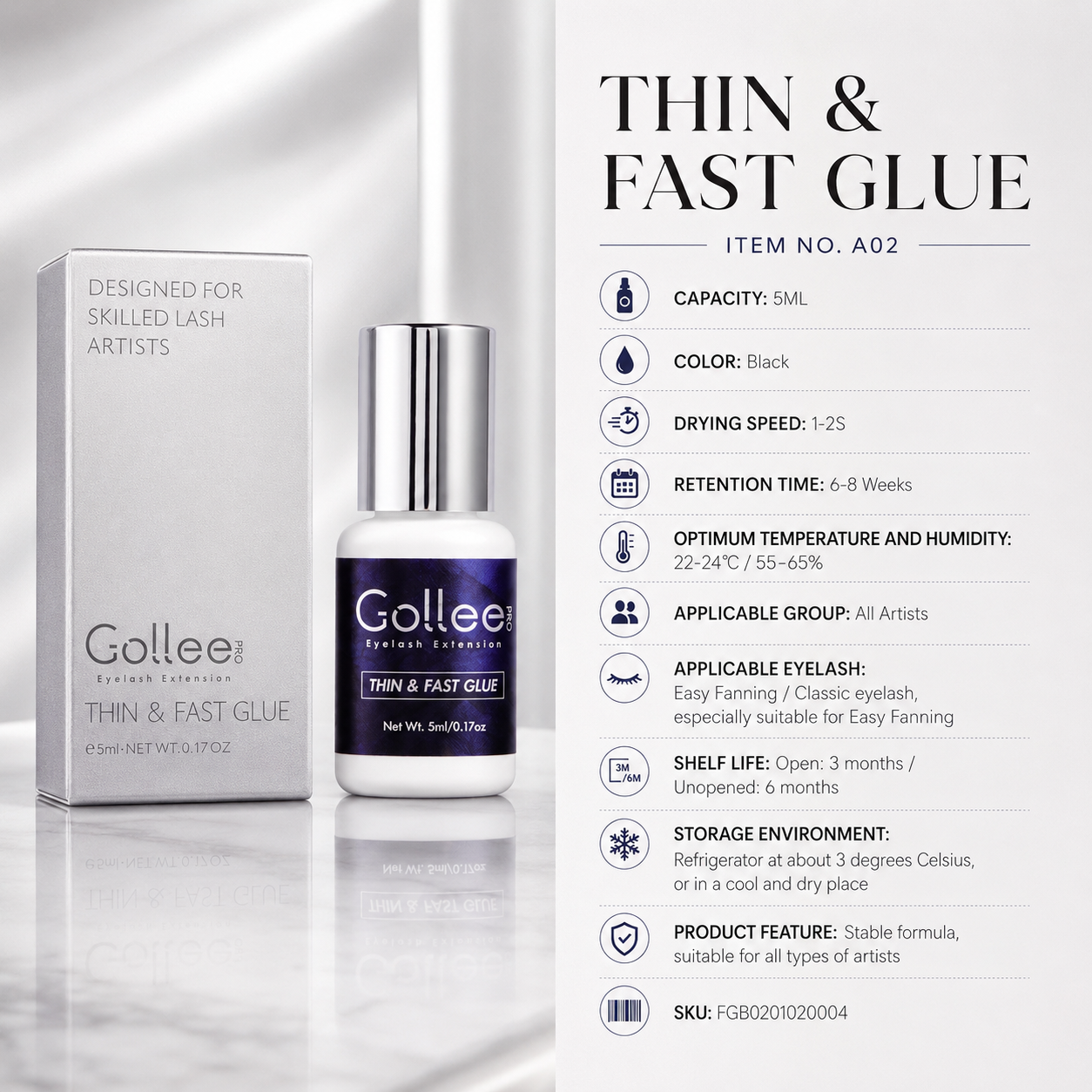 Adhesivo Golle Thin & Fast Glue 1-2s 5ml Original