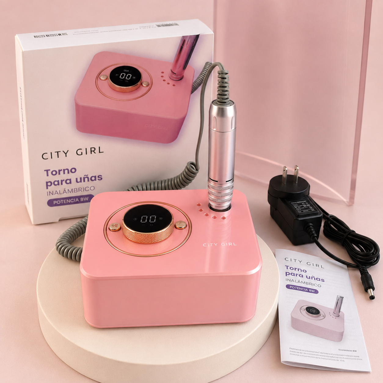 Torno inalámbrico para Uñas City Girl 35000rpm 8w