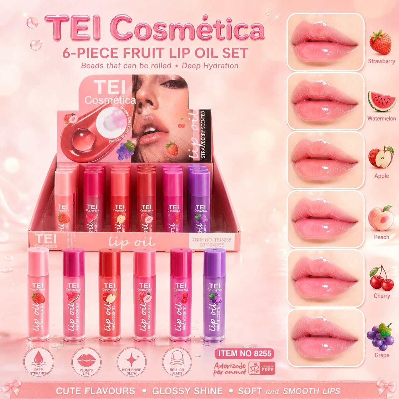 Lip Oil roll-on hidratante con fragancia Tei #TEI8255