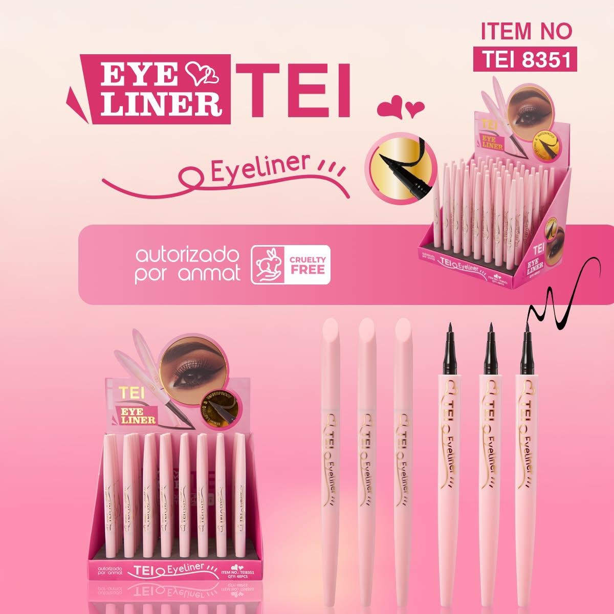 Delineador liquido en fibra waterproof larga duración Tei #TEI8351