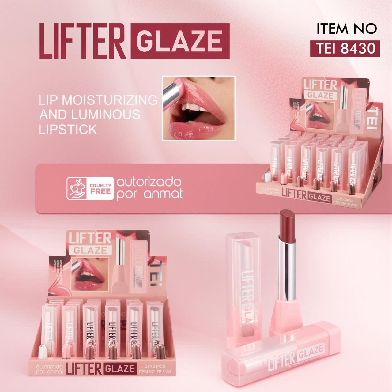 Lip Glaze labial en barra hidratante con color Tei #TEI8430